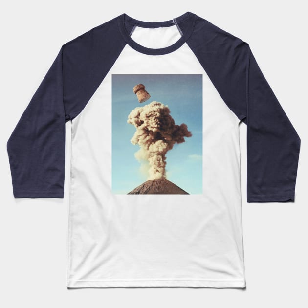 Volcanic Pop Baseball T-Shirt by Vertigo Artography